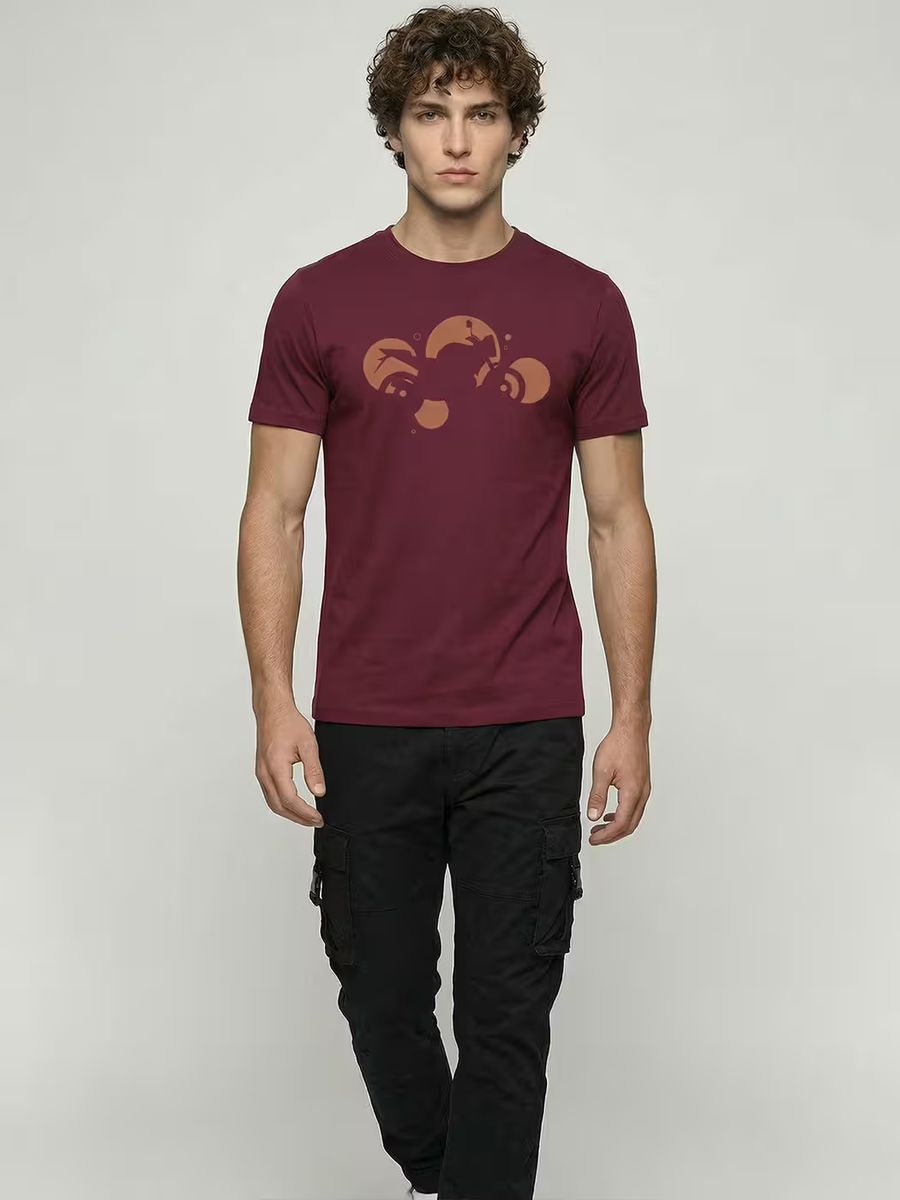 Abstract Bike T-Shirt For Men - Half Sleeve 5