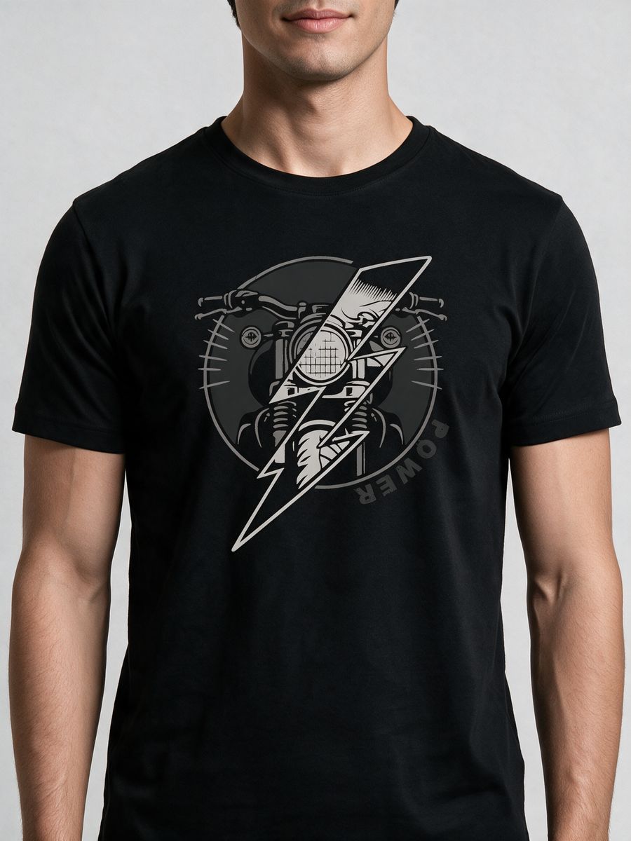 Power Rider T-Shirt For Men - Half Sleeve - alternate view 5