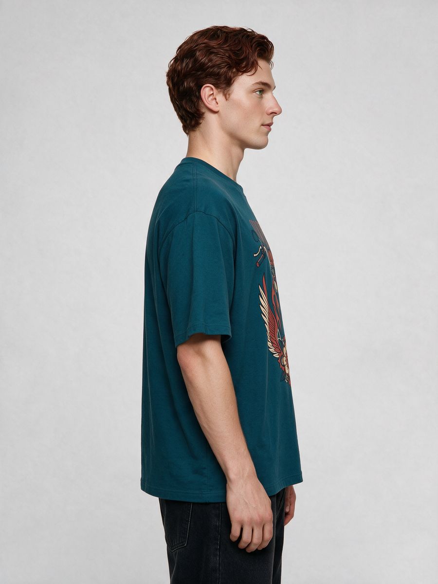 Fly Machine Bike Streetwear Oversized T-Shirt - alternate view 3