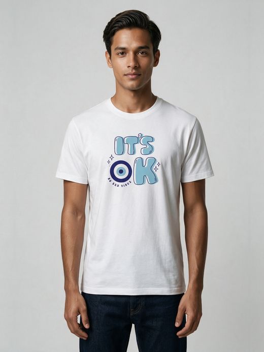 No Bad Vibes T-Shirt For Men - Half Sleeve