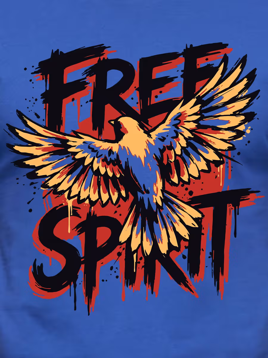 Free Spirit T-Shirt For Men - Half Sleeve 2