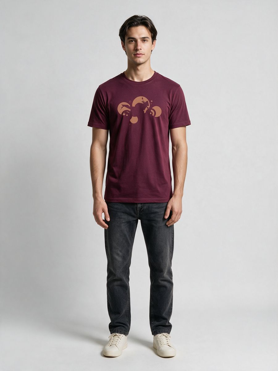Abstract Bike T-Shirt For Men - Half Sleeve - alternate view 6
