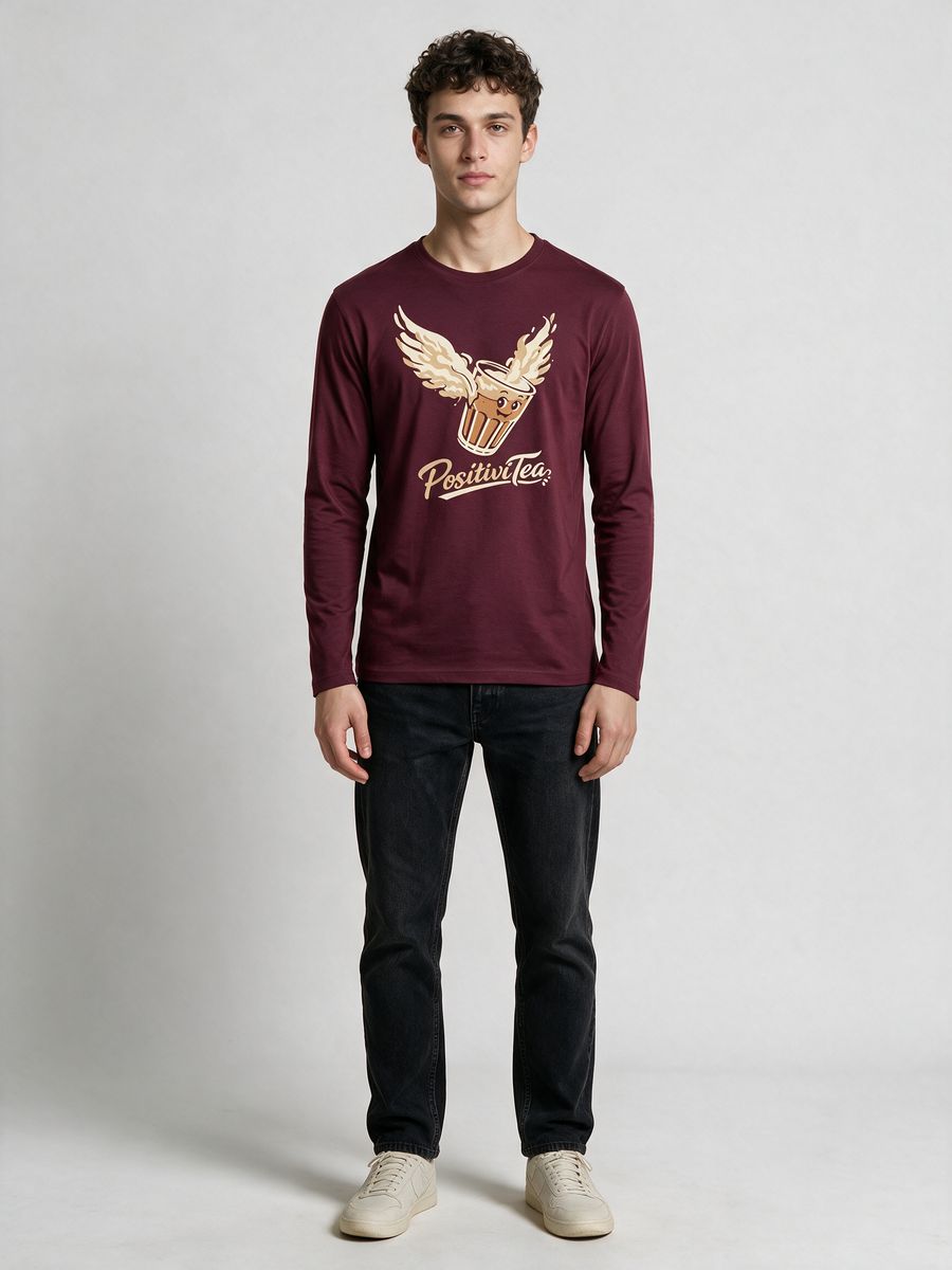 Positivitea Chai T-Shirt For Men - Full Sleeve - alternate view 6