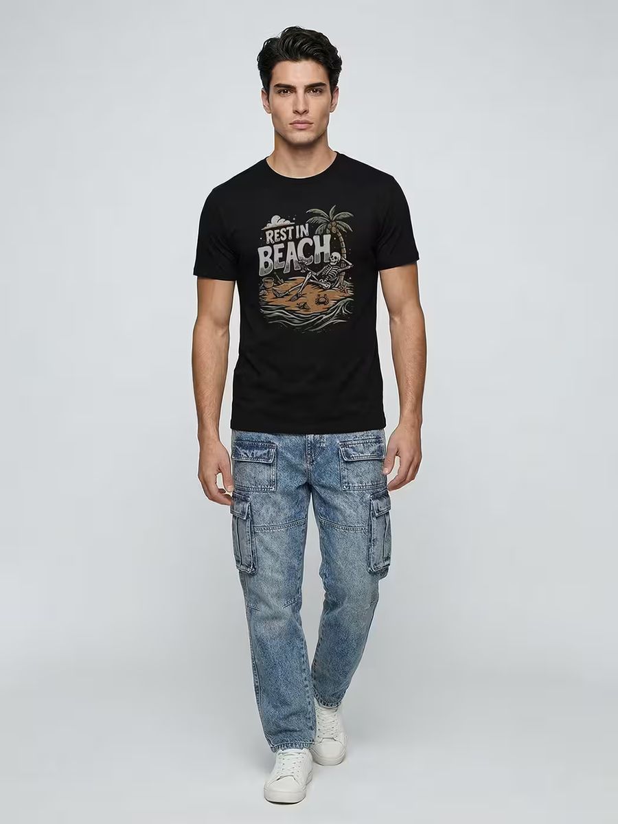 Rest in Beach T-Shirt For Men - Half Sleeve - alternate view 5