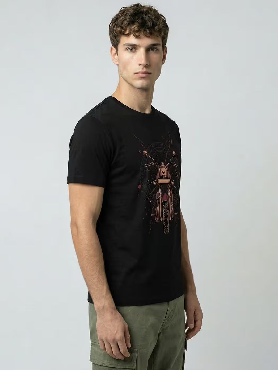 Midnight Rider T-Shirt For Men - Half Sleeve - alternate view 4