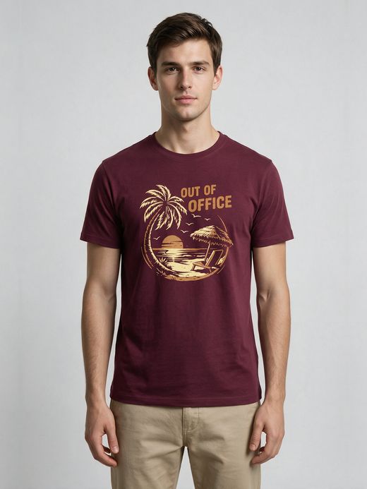 Out Of Office T-Shirt For Men - Half Sleeve