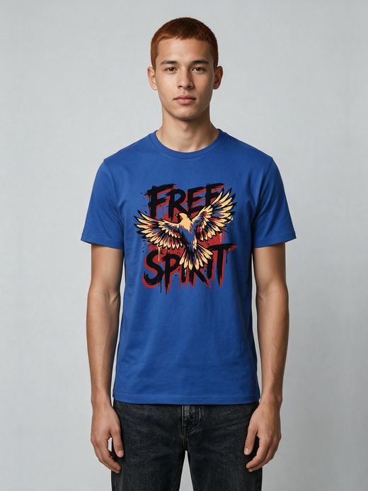 Free Spirit T-Shirt For Men - Half Sleeve