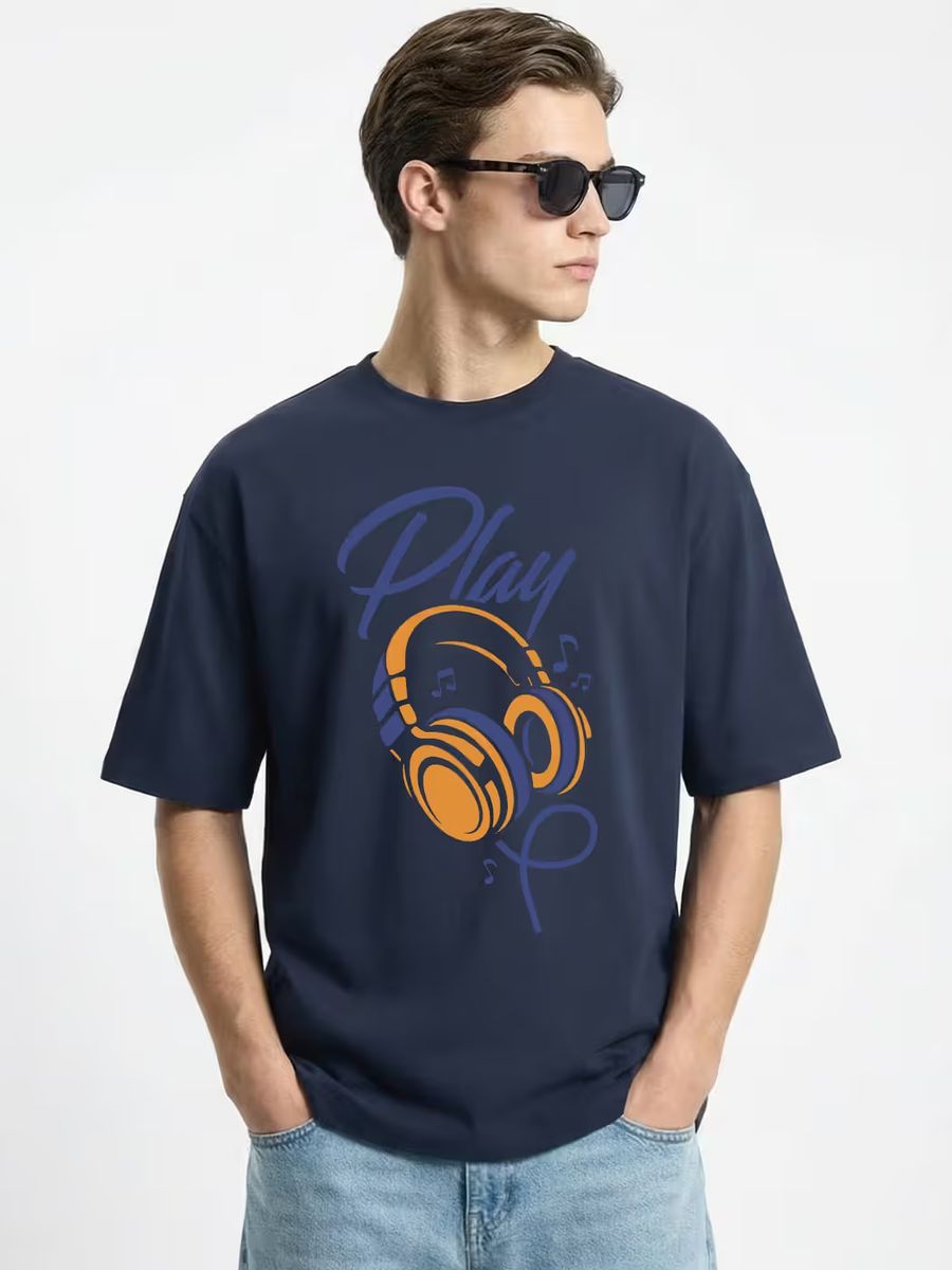 Play Music Streetwear Oversized T-Shirt
