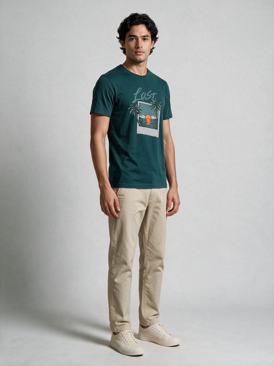 Lost In Nature T-Shirt For Men - Half Sleeve - alternate view 4