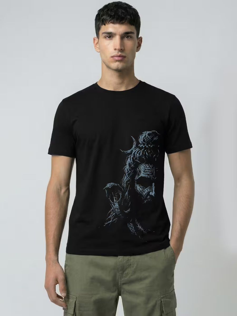 Shiva The Silent Destroyer T-Shirt For Men - Half Sleeve