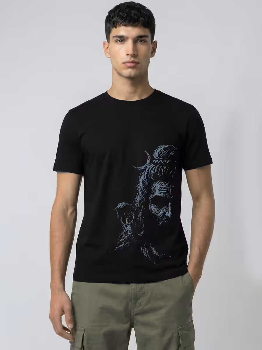 Shiva The Silent Destroyer T-Shirt For Men - Half Sleeve