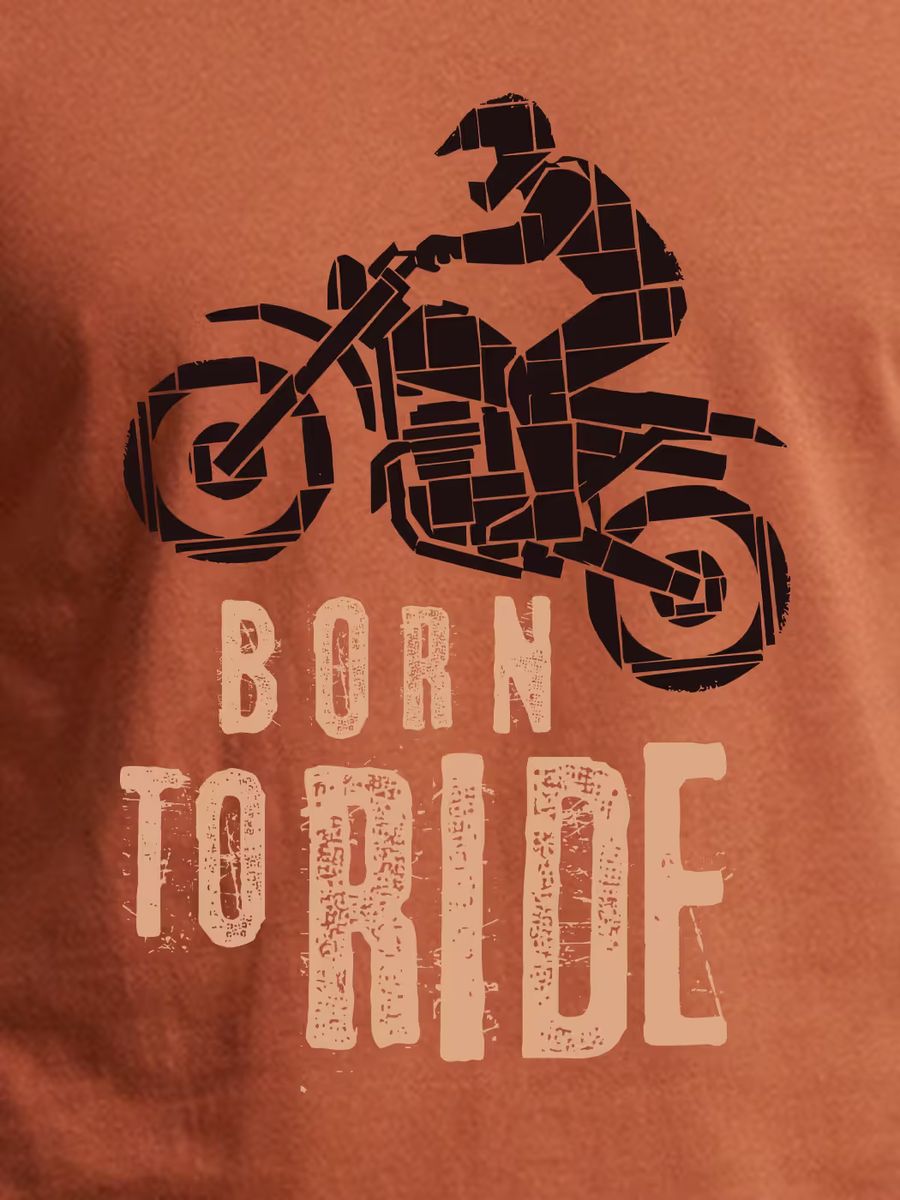 Born Rider T-Shirt For Men - Half Sleeve 2