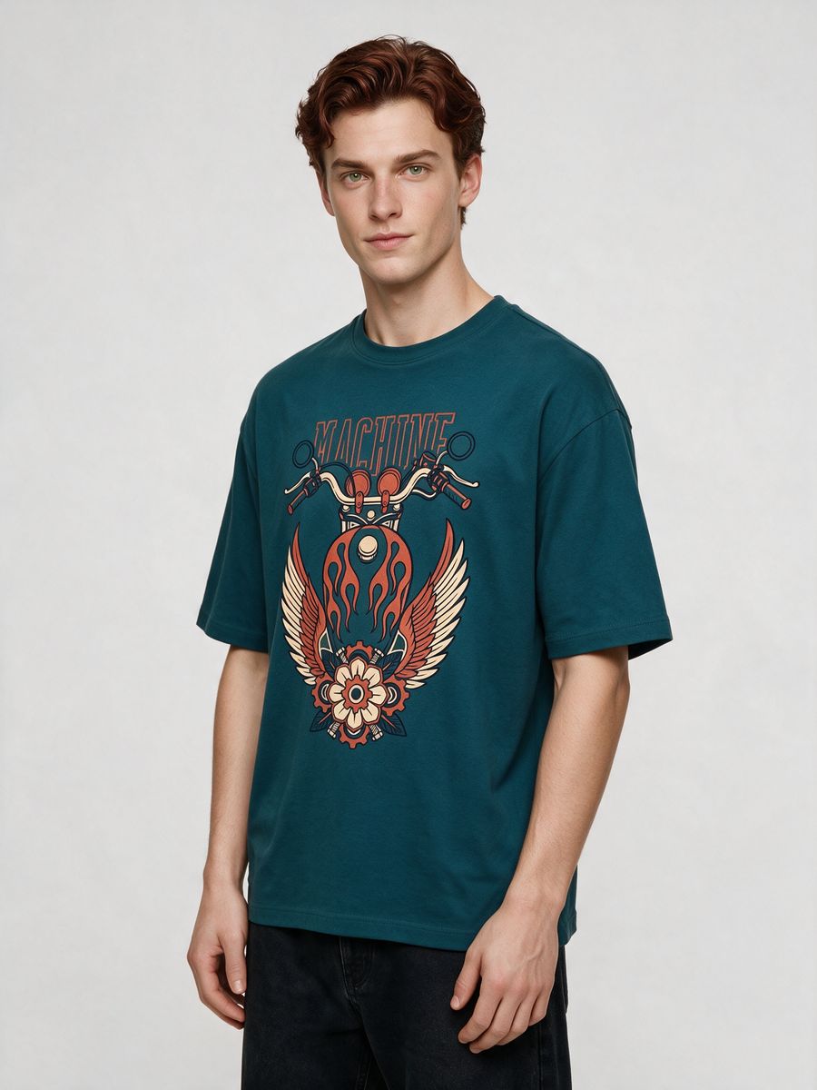 Fly Machine Bike Streetwear Oversized T-Shirt - alternate view 4