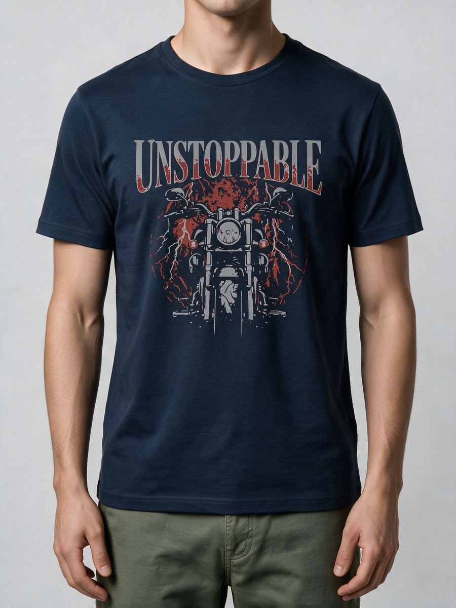 Unstoppable Bike T-Shirt For Men - Half Sleeve - alternate view 5