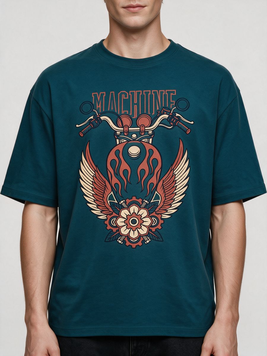 Fly Machine Bike Streetwear Oversized T-Shirt - alternate view 5
