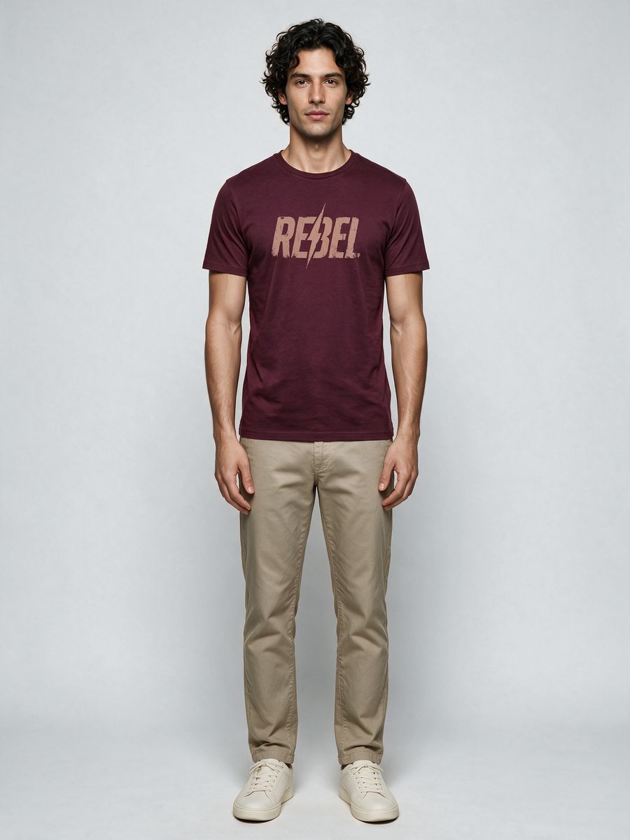 Born Rebel T-Shirt For Men - Half Sleeve - alternate view 6