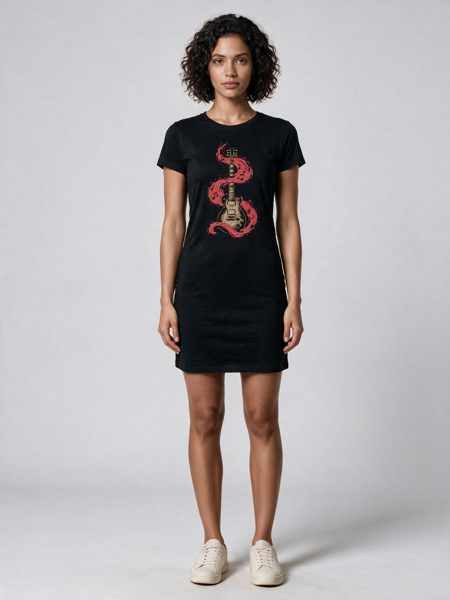 Guitar Graphic Printed Dress For Women - alternate view 6