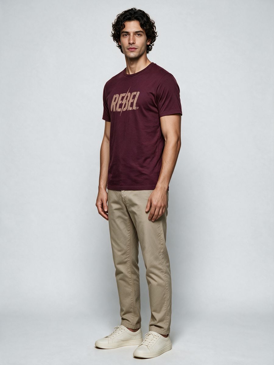 Born Rebel T-Shirt For Men - Half Sleeve - alternate view 4