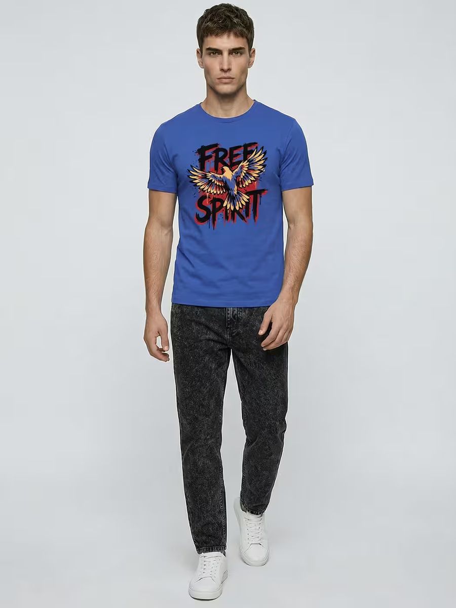 Free Spirit T-Shirt For Men - Half Sleeve 5
