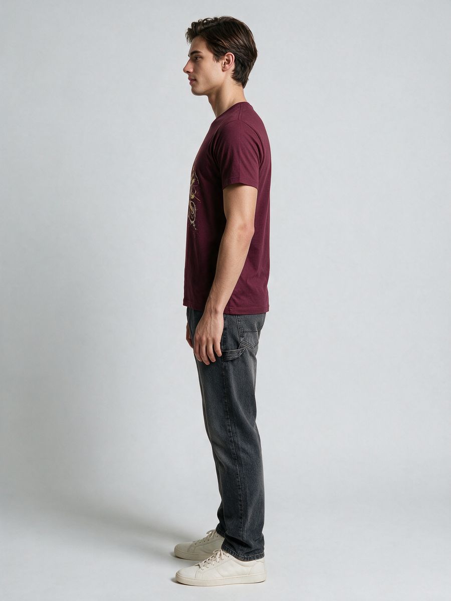 High on Bike T-Shirt For Men - Half Sleeve - alternate view 3