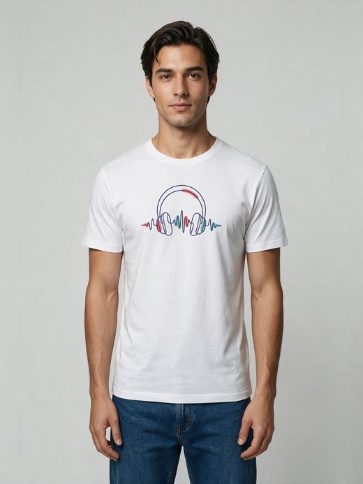 Sound Pulse T-Shirt For Men - Half Sleeve