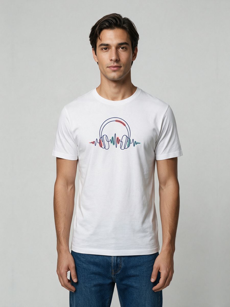 Sound Pulse T-Shirt For Men - Half Sleeve