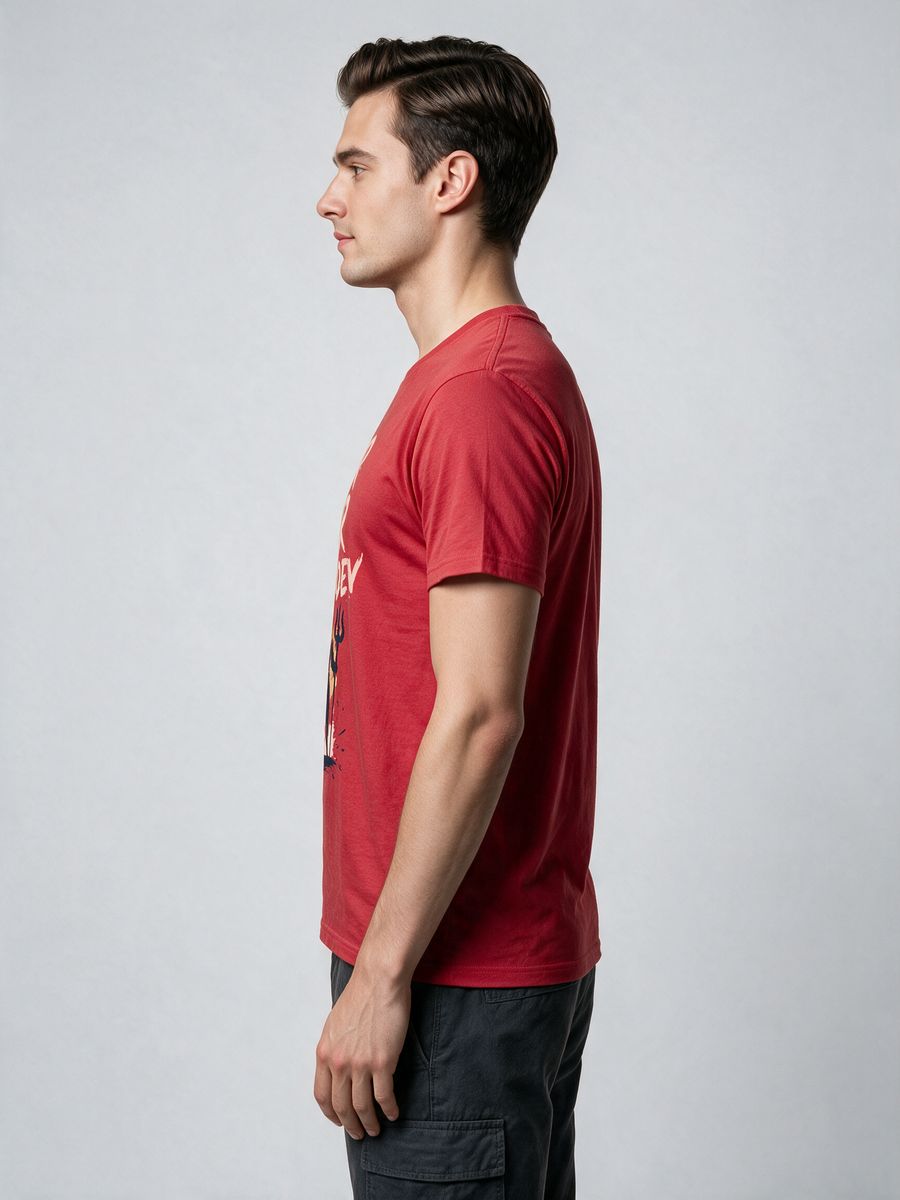 Har Har Mahadev Printed T-Shirt For Men - Half Sleeve - alternate view 3