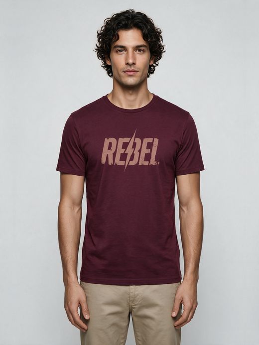 Born Rebel T-Shirt For Men - Half Sleeve