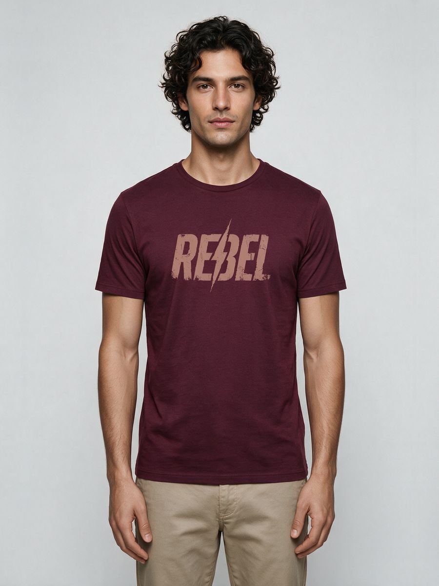 Born Rebel T-Shirt For Men - Half Sleeve