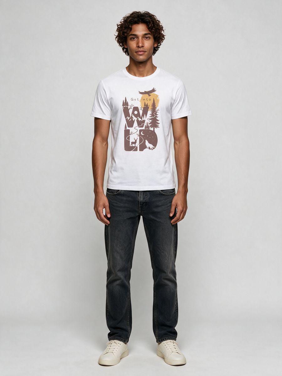 Get Into Wild T-Shirt For Men - Half Sleeve - alternate view 6