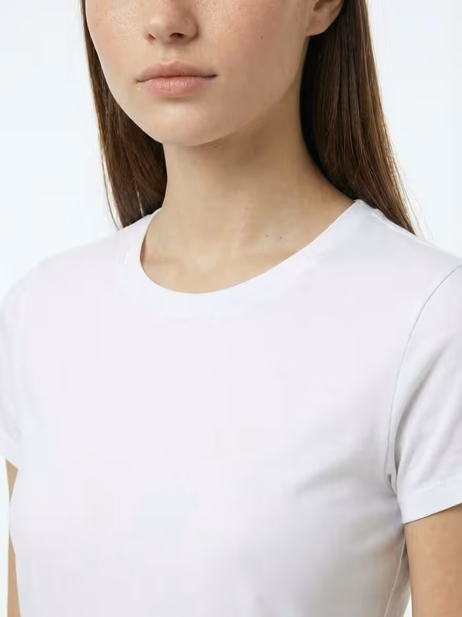 Women's Plain White Half Sleeve T-Shirt Dress 6