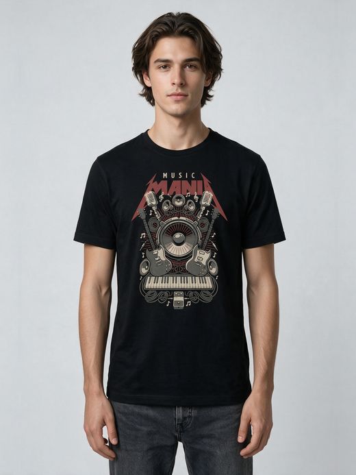 Music Mania T-Shirt For Men - Half Sleeve