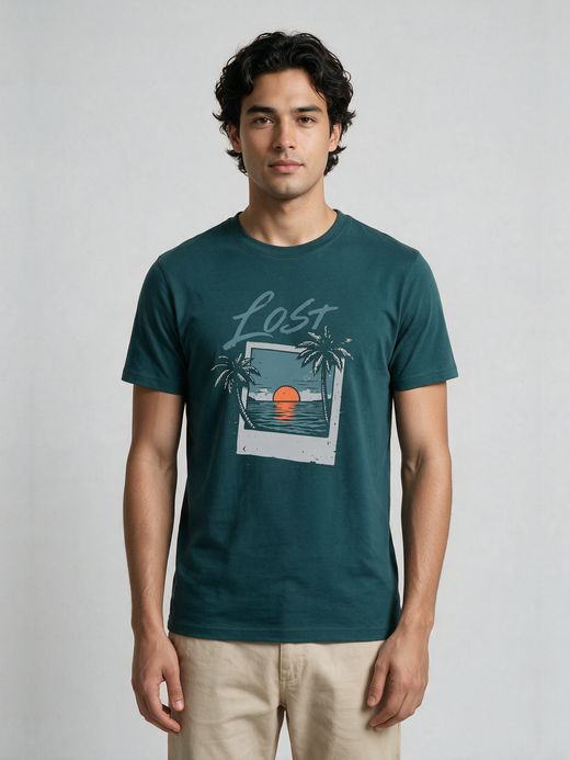 Lost In Nature T-Shirt For Men - Half Sleeve