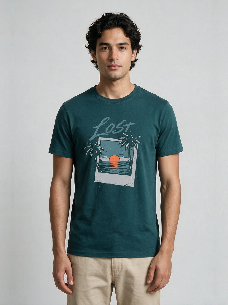 Lost In Nature T-Shirt For Men - Half Sleeve