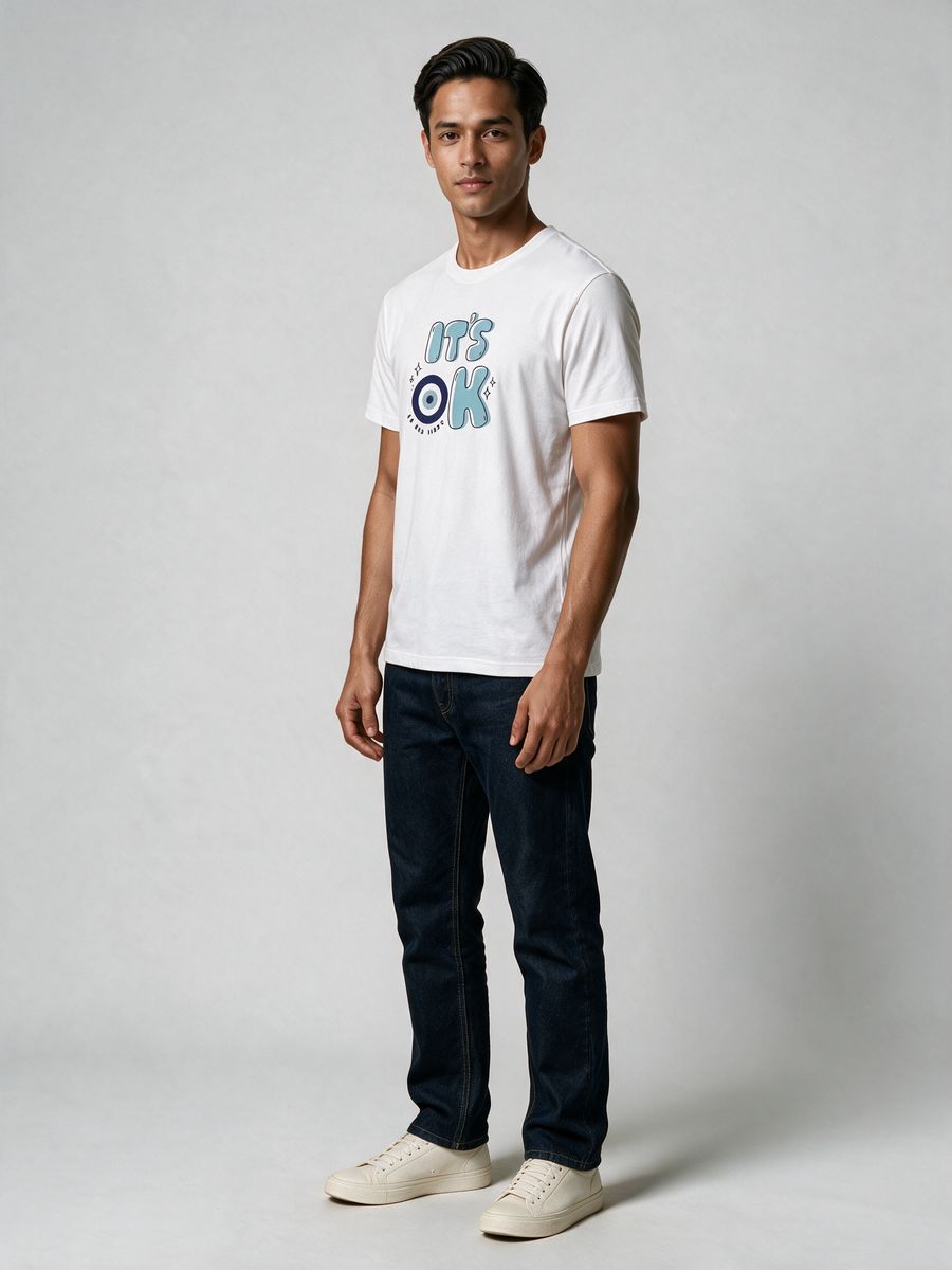 No Bad Vibes T-Shirt For Men - Half Sleeve - alternate view 4