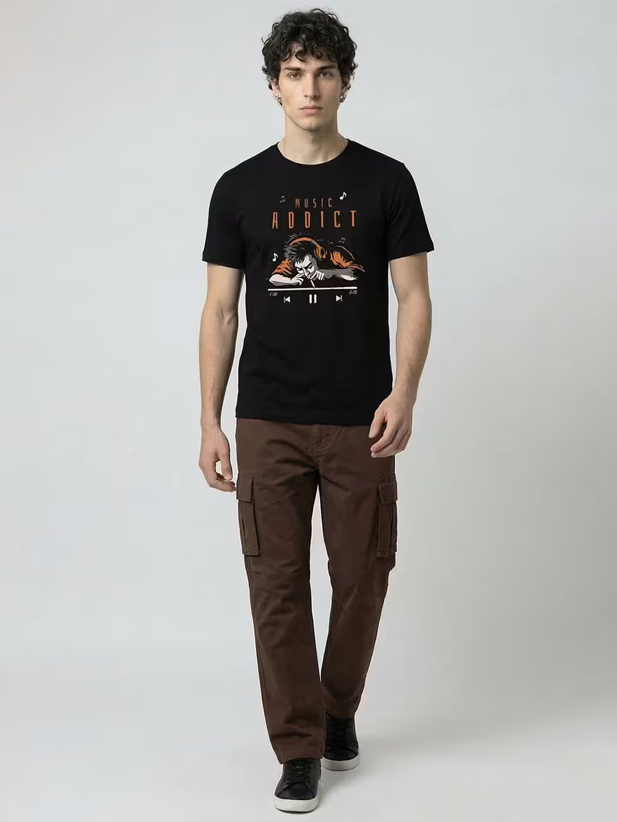 Music Addict T-Shirt For Men - Half Sleeve - alternate view 5