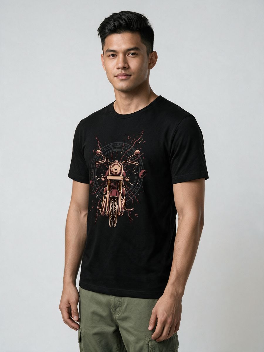 Midnight Rider T-Shirt For Men - Half Sleeve - alternate view 4