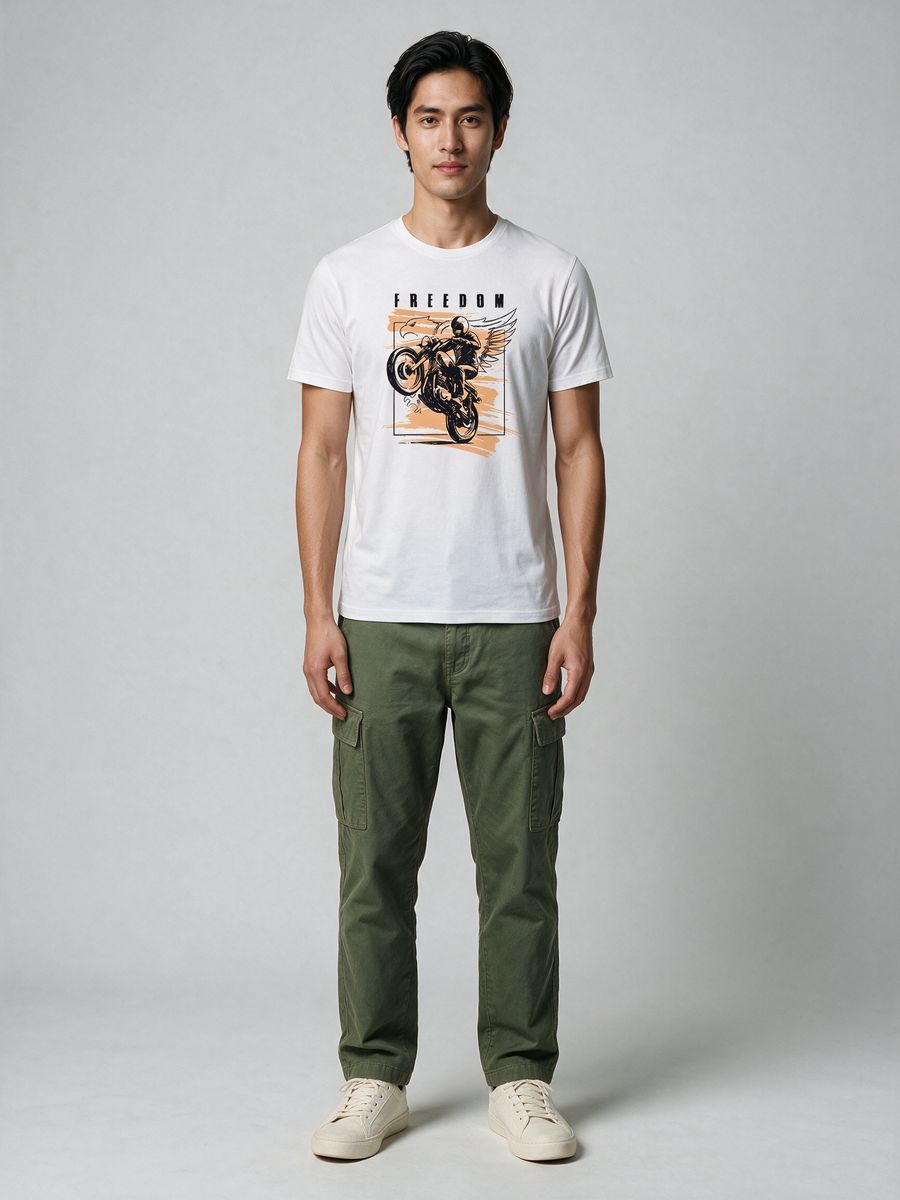 Freedom Ride T-Shirt For Men - Half Sleeve - alternate view 6