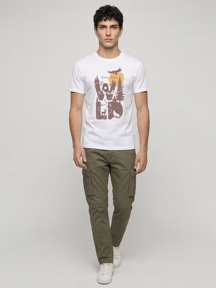 Get Into Wild T-Shirt For Men - Half Sleeve 5