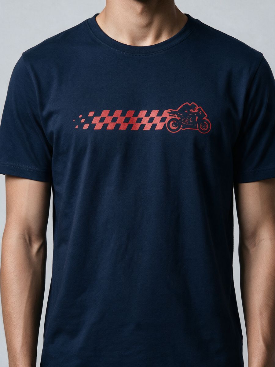 Racing Pulse Motorcycle T-Shirt For Men - Half Sleeve - alternate view 5