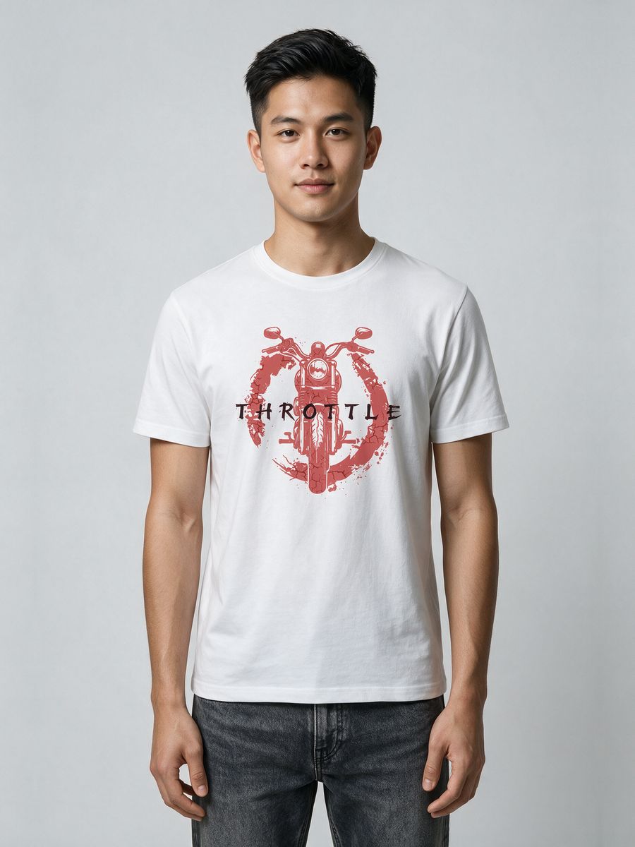 Throttle Rush T-Shirt For Men - Half Sleeve