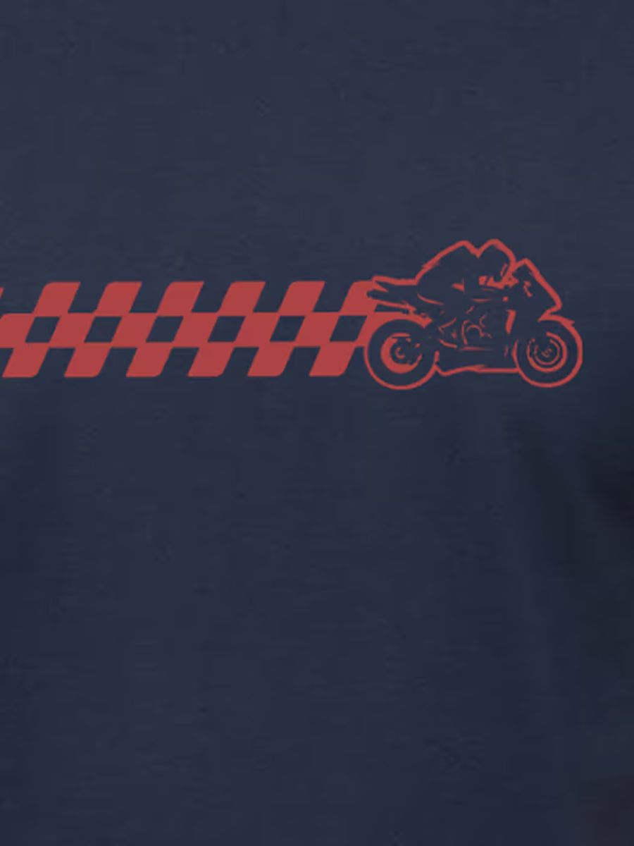 Racing Pulse Motorcycle T-Shirt For Men - Half Sleeve - alternate view 2