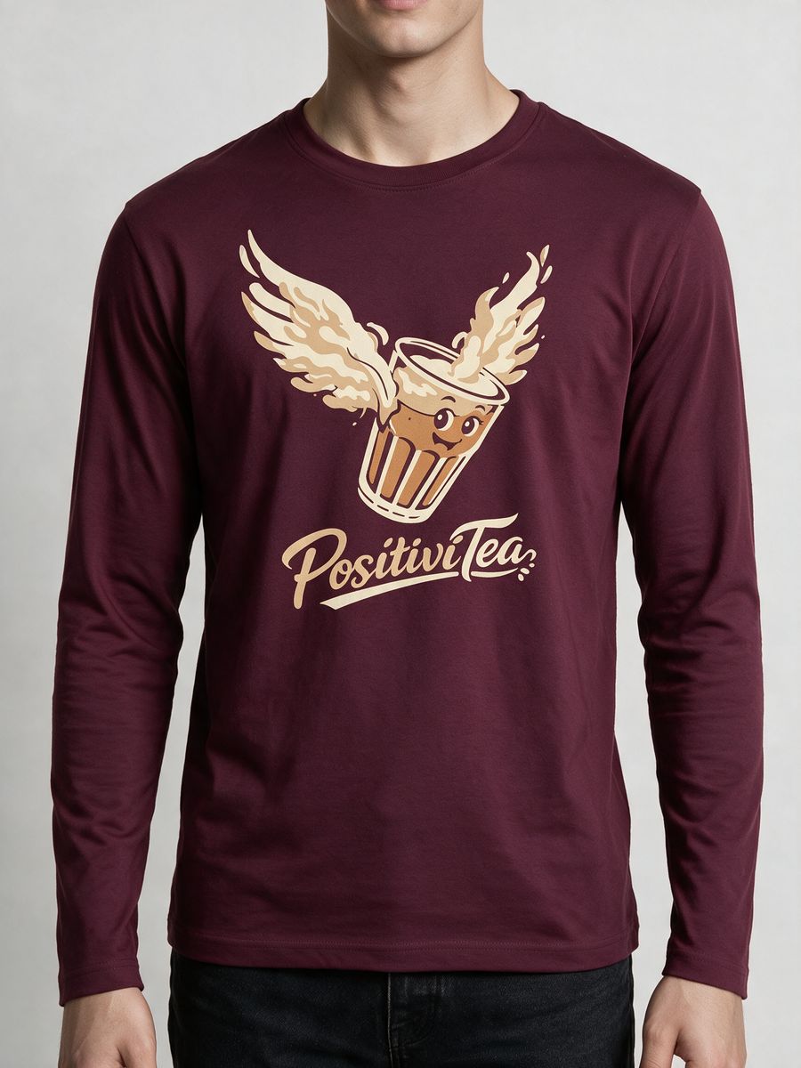 Positivitea Chai T-Shirt For Men - Full Sleeve - alternate view 5
