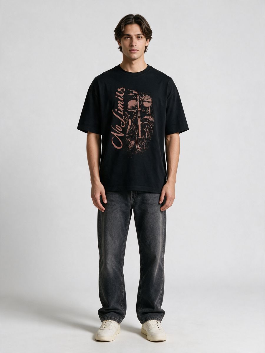 No Limits Bike Streetwear Oversized T-Shirt - alternate view 6