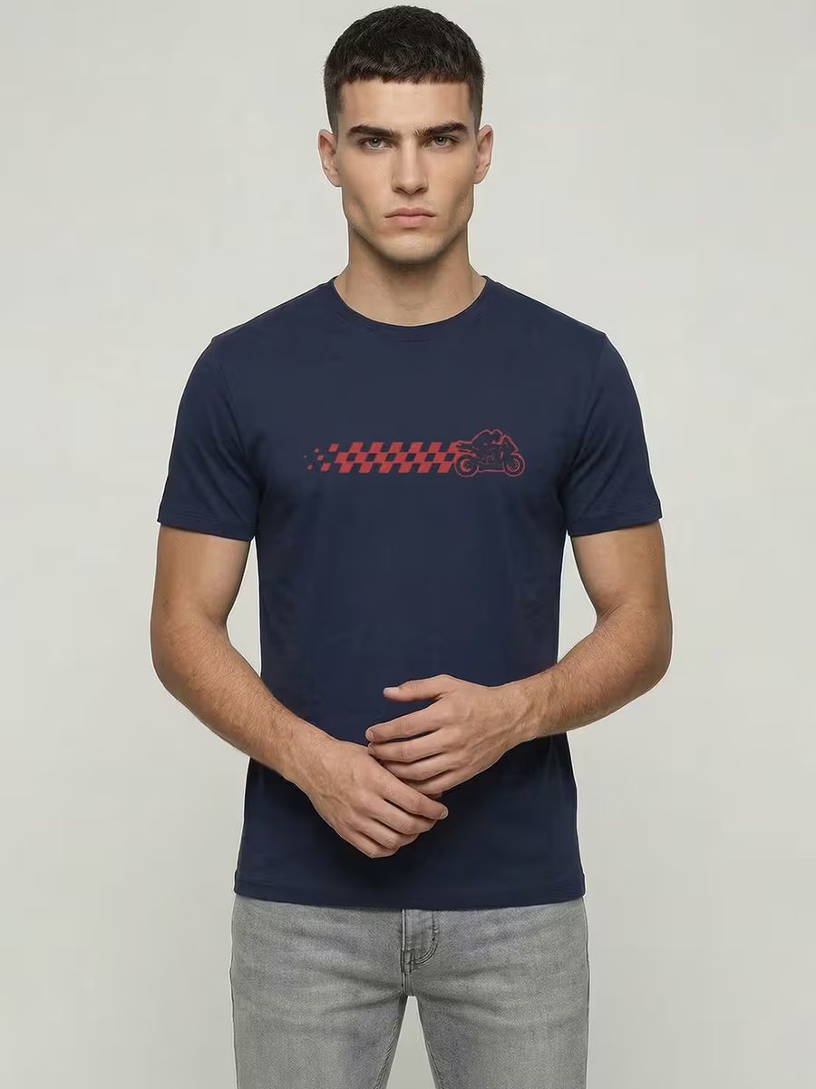 Racing Pulse Motorcycle T-Shirt For Men - Half Sleeve