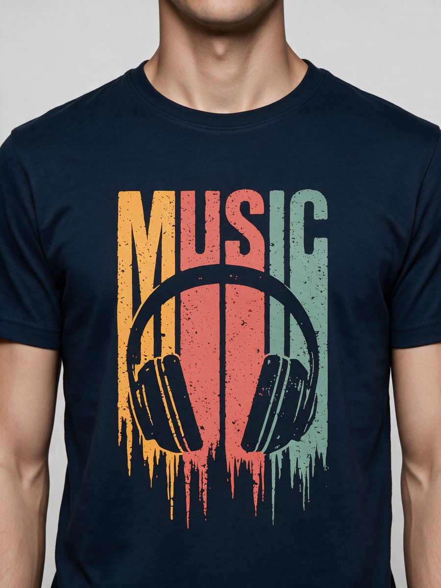 Music T-Shirt For Men - Half Sleeve - alternate view 5