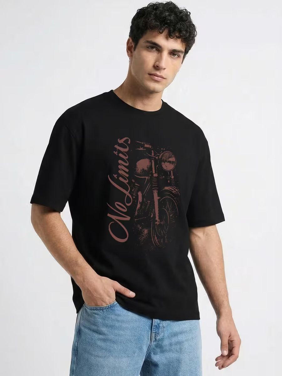 No Limits Bike Streetwear Oversized T-Shirt