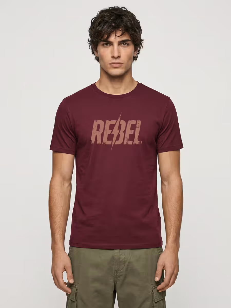 Born Rebel T-Shirt For Men - Half Sleeve