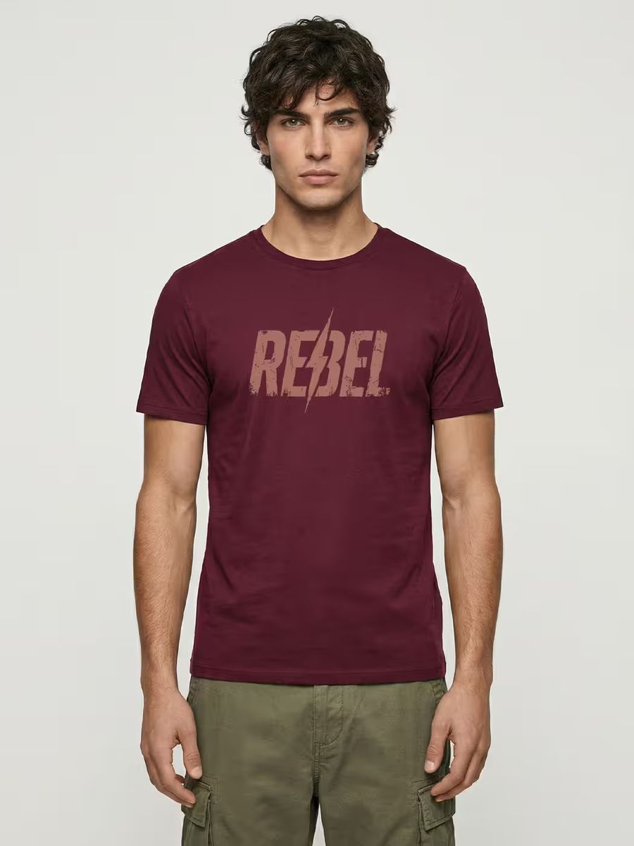 Born Rebel T-Shirt For Men - Half Sleeve