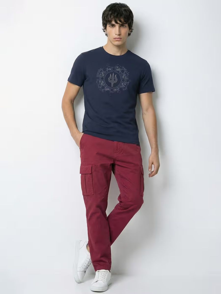 Trishul Om Cosmic Power T-Shirt For Men - Half Sleeve - alternate view 4